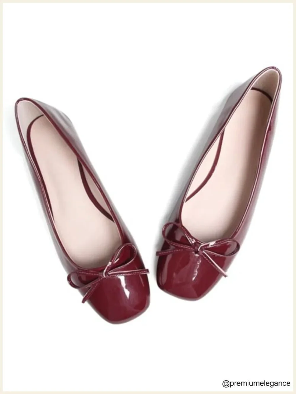 Women's Foldable Ballet Flats Square Toe Ballerina Shoes Comfortable Leather